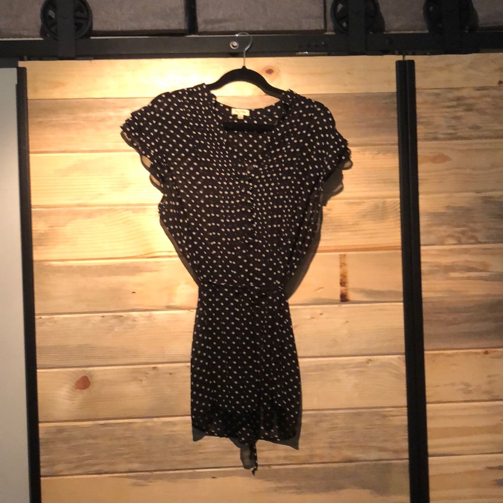 COPY - Lily White polka dot sheer blouse with tie